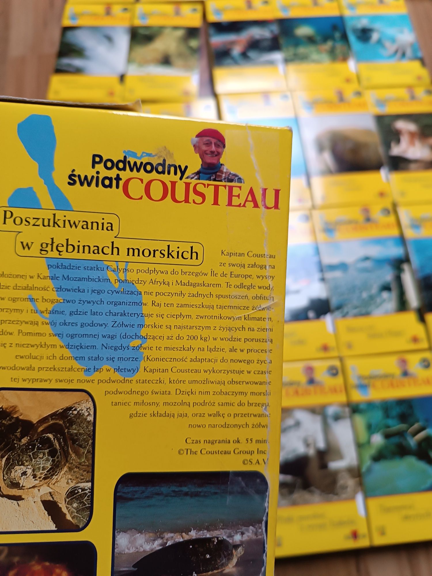 Filmy przyrodnicze Kolekcja Podwodny świat Cousteau 36 szt. Kasety VHS