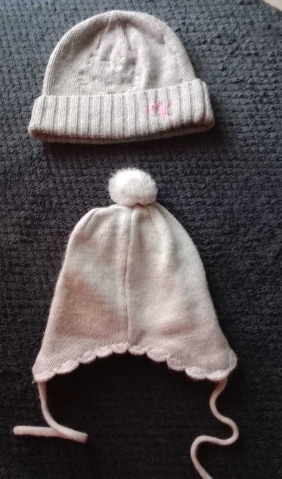 Conjunto 7 Gorros, malha, forrados a algodão - Zara Kid´s, - 3-9 meses