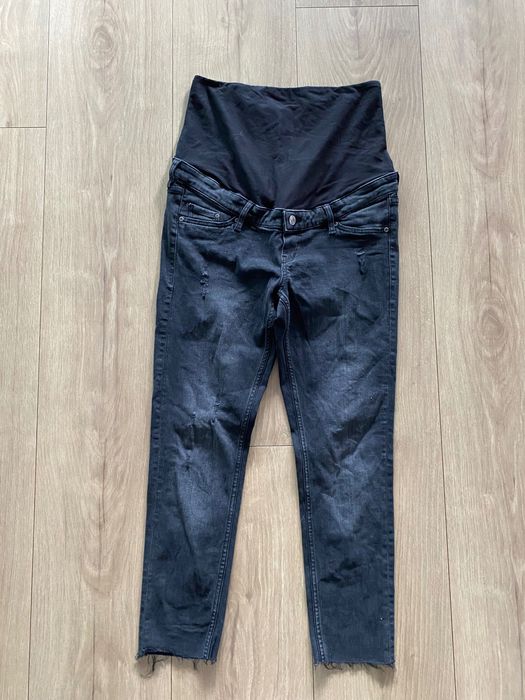 spodnie ciążowe H&M mama 40-42 skiny z przetarciami