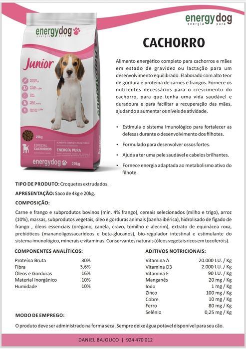 Ração cão energy dog