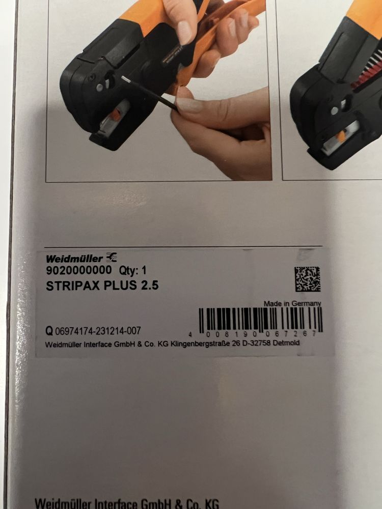 Ściągacz izolacji Weidmüller stripax plus 2.5