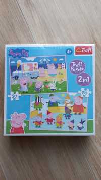 Puzzle Trefl 2w1 Świnka Peppa 2x 50 el. NOWE ZAFOLIOWANE