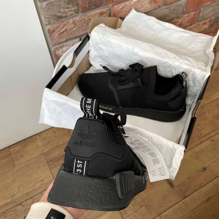 Мужские летние кроссовки Adidas NMD Black чорні кросівки адидас нмд