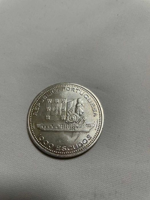 1000 escudos moeda antiga em prata
