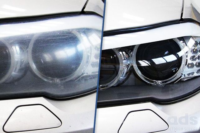 Поліровка, лакіровка вигорівших фар