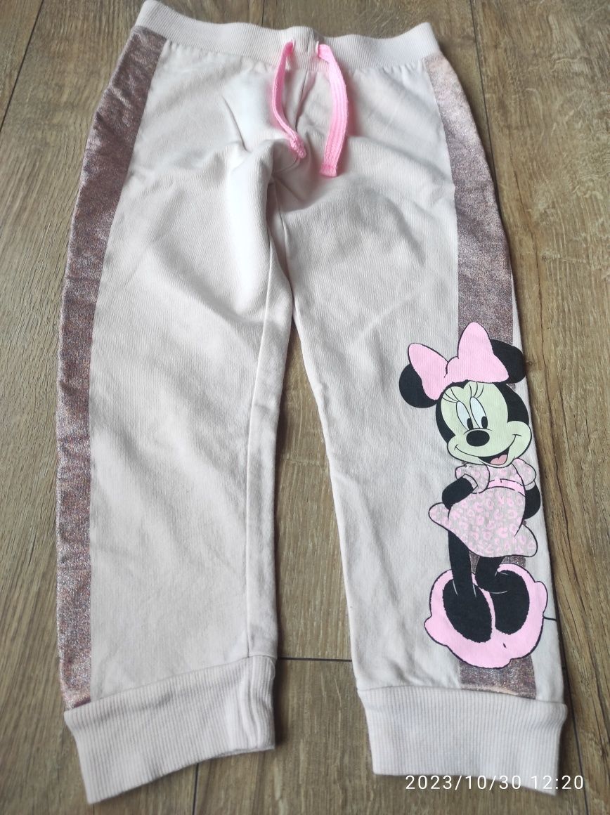 Spodnie dresowe dziewczęce 104 spodnie myszka Minnie 104