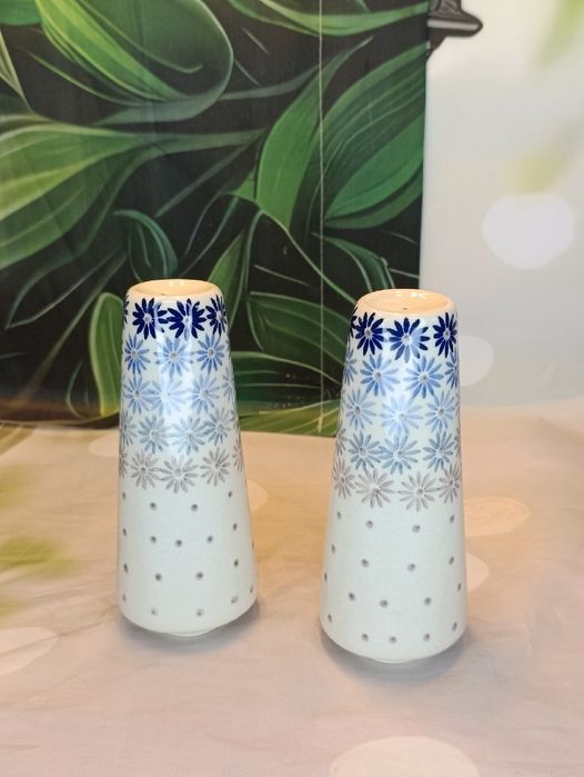 solniczka i pieprzniczka wysoka ceramika Bolesławiec