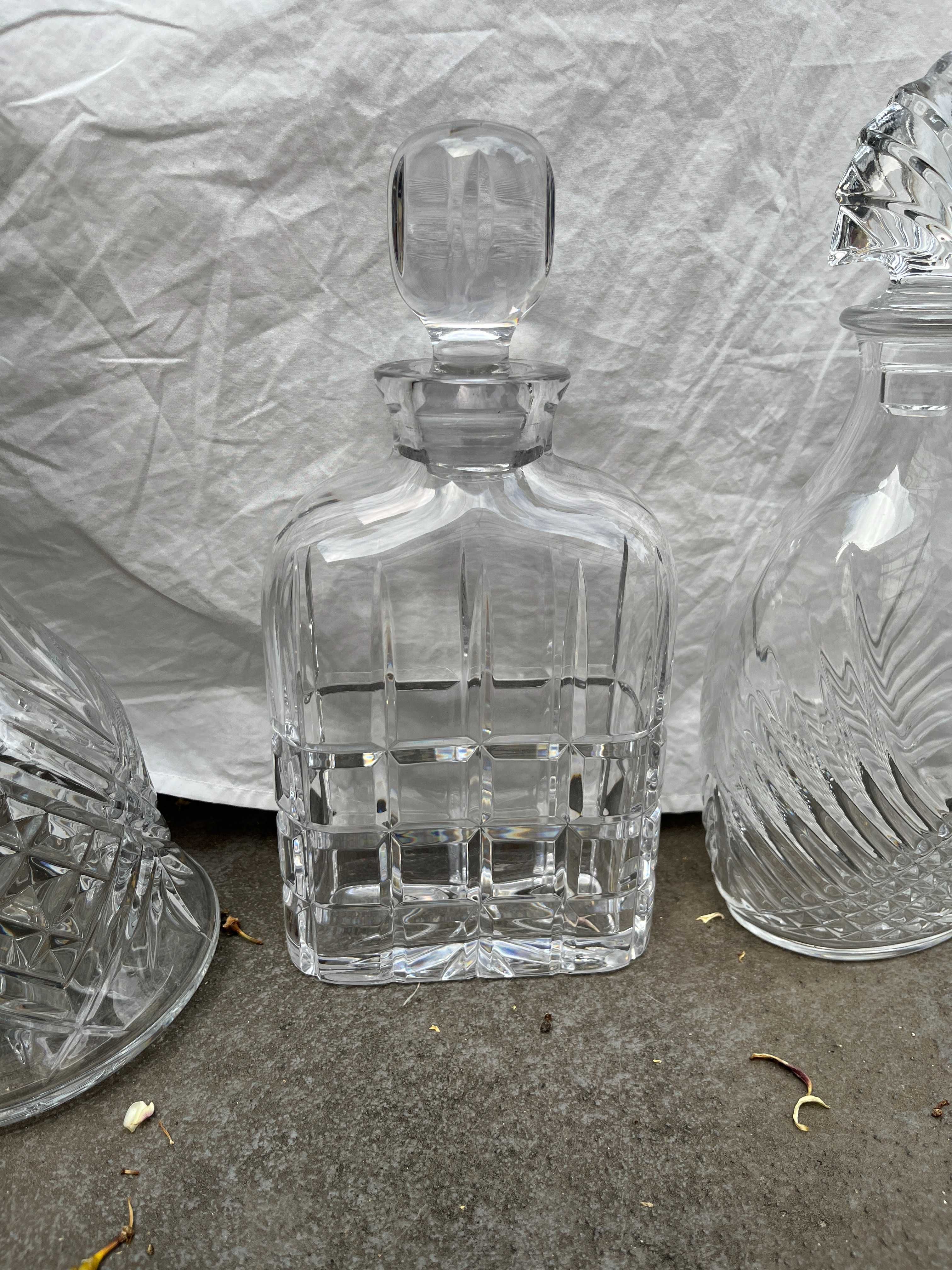 Conjunto jarras/garrafas decorativas vidro