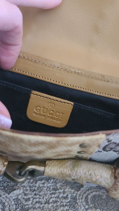 Клатч Gucci кожа + текстиль
