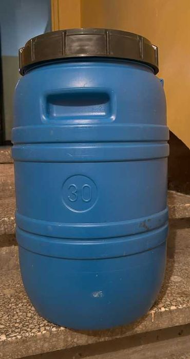 Beczka plastikowa, zbiornik 30L: spożywcza, kiszenie ogórków, kapusty