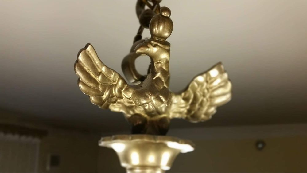 Żyrandol mosiężny 5 punktów