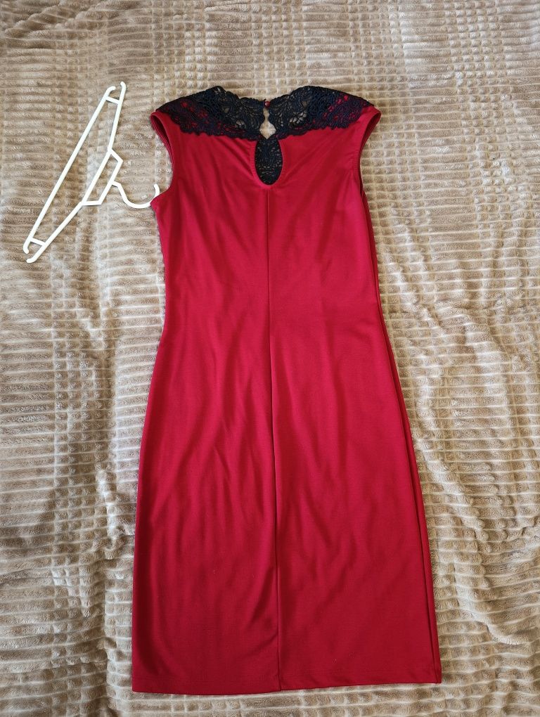 Oodji сукня червона, плаття коктельне, платье 46-48(M-L)