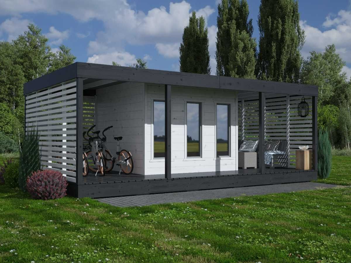 DOMEK 28m2 na ROD domek 7x4 domek 4x4 MDN10A sauna jacuzzi siłownia