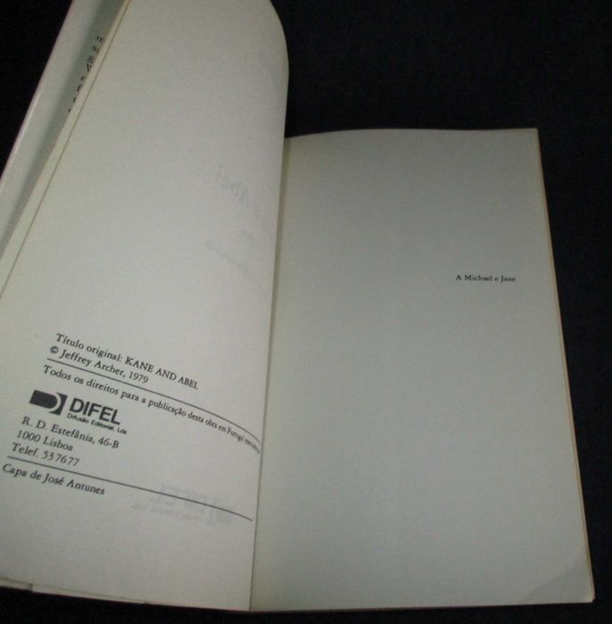 Livro Caim e Abel Jeffrey Archer Difel