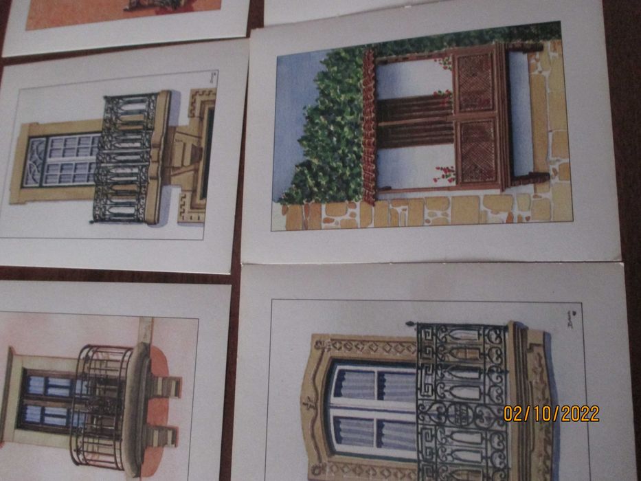 16 Postais c/ aguarelas de A. Borges - edi. da.C.M. de Carregal do Sal