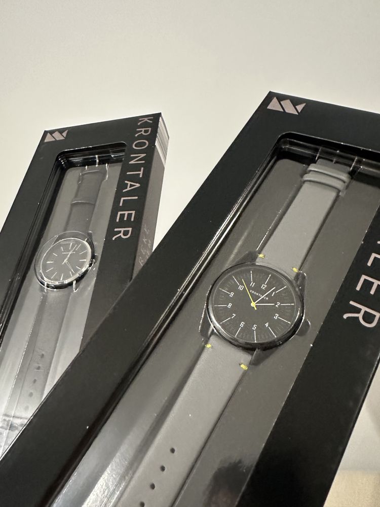 Dwa nowe męskie zegarki zestaw - czarny i szary za 12 zł!