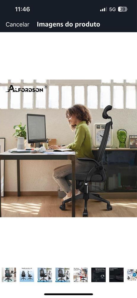 Cadeira de escritorio ergonomica nova na caixa!!