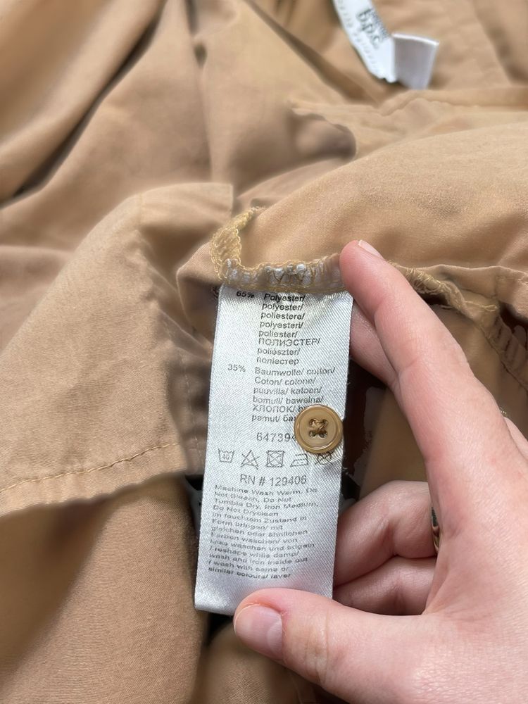 Jasnobrazowa koszula damska z dlugim rekawem bpc plus size 7XL