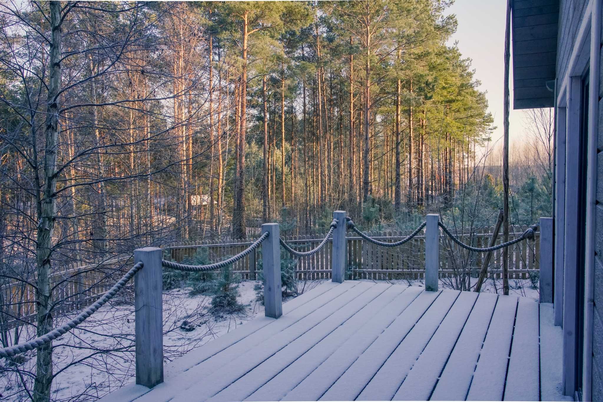 domek w lesie, jezioro Zelwa, Podlasie.