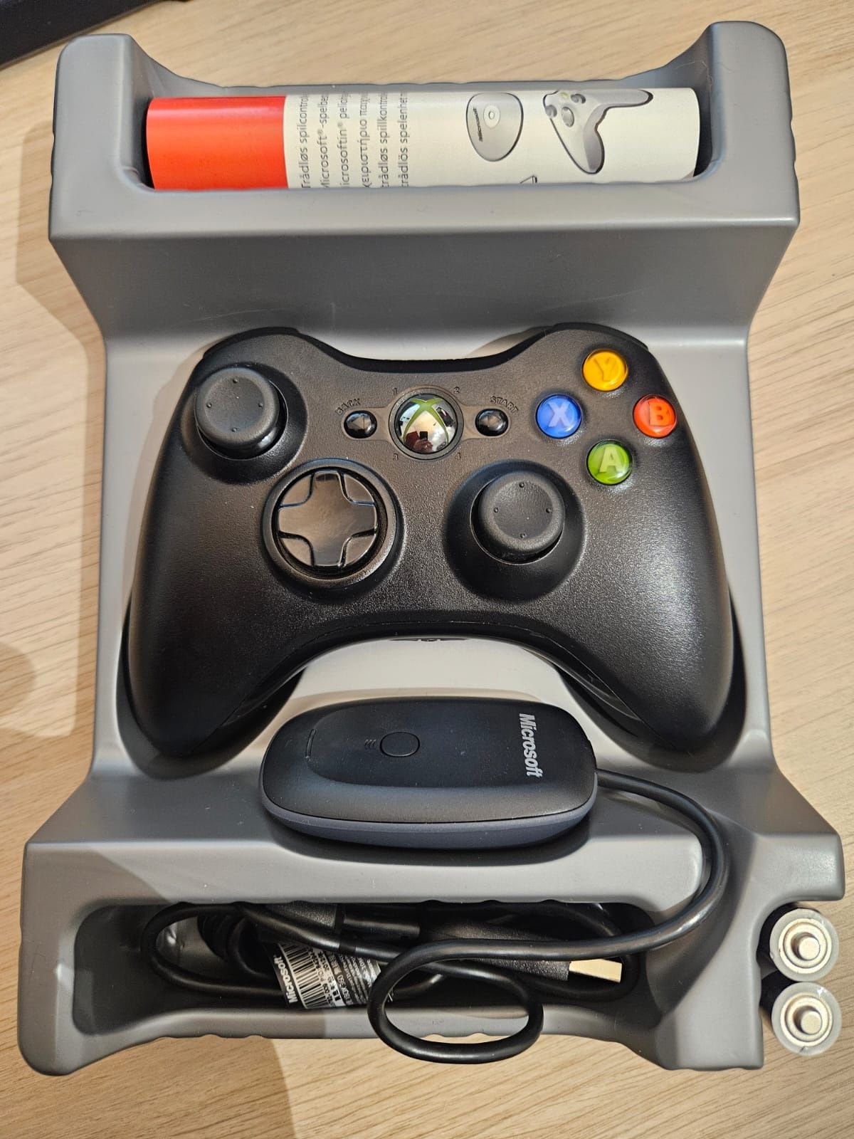 Oryginalny zestaw pad Microsoft Xbox 360 z odbiornikiem RC i pudełkiem