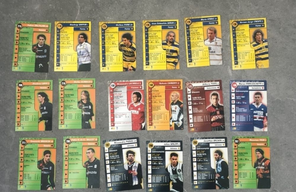 Футбольние Карточкі DS Pianeta Calcio 1999 Serie A 18 шт