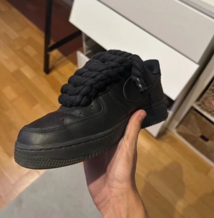 Air force rope laces pretas