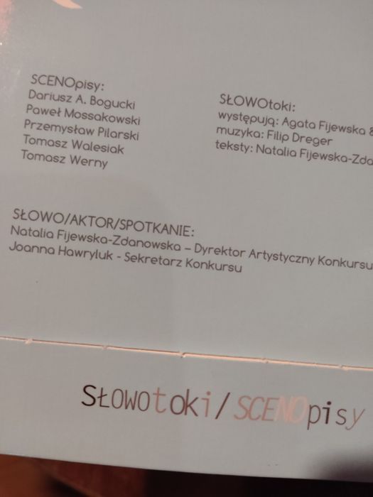 Słowotoku scenopisu - 5 sztuk