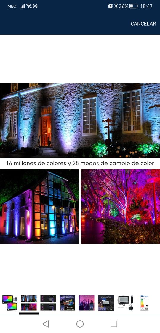 Foco rgb com comando
