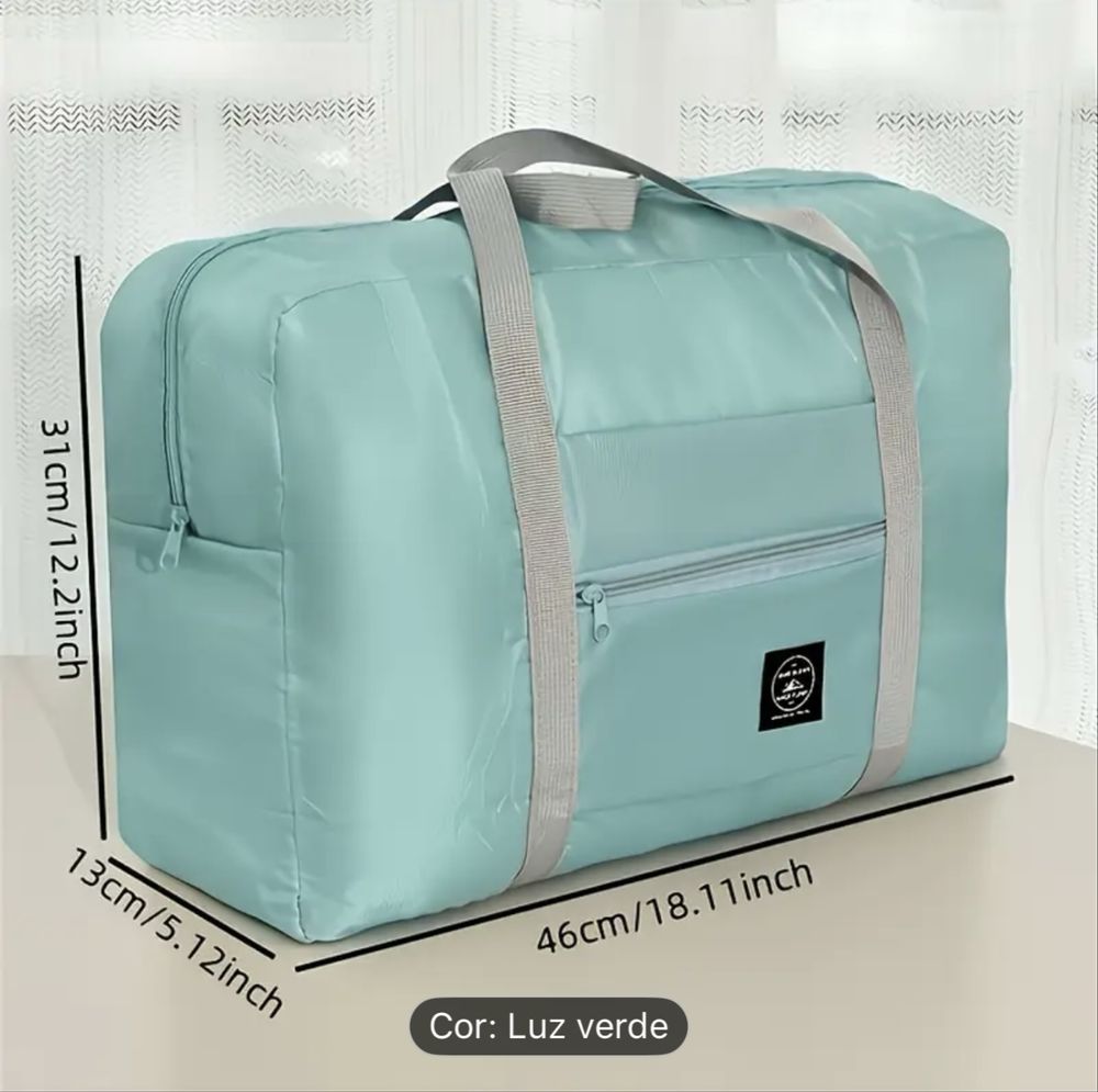 Bolsa de Viagem Verde-Menta