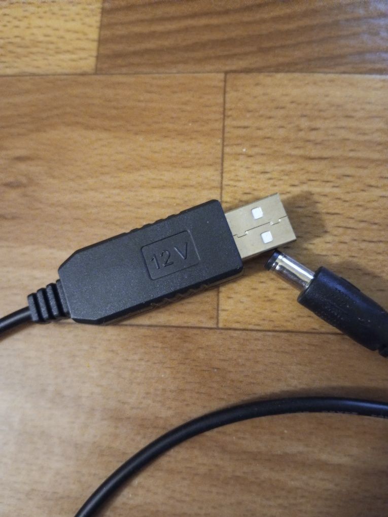 Кабель питания USB  9 v,  12v  для wi-fi роутера от повербанка