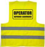kamizelka odblaskowa z nadrukiem operator koparko-ładowarki
