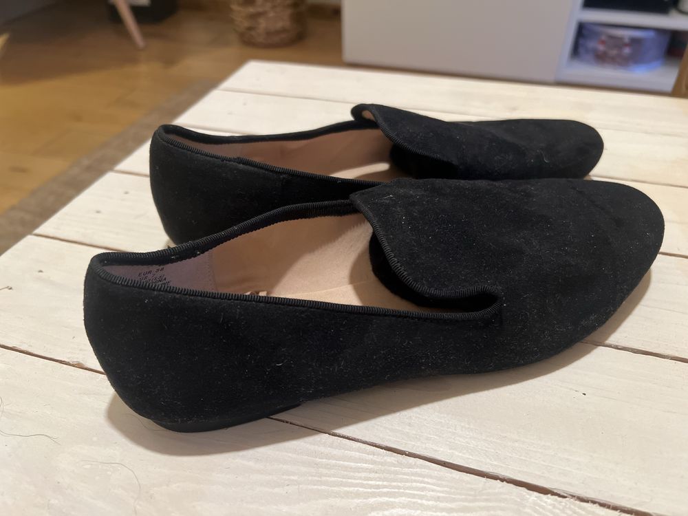 H&M czarne mokasyny