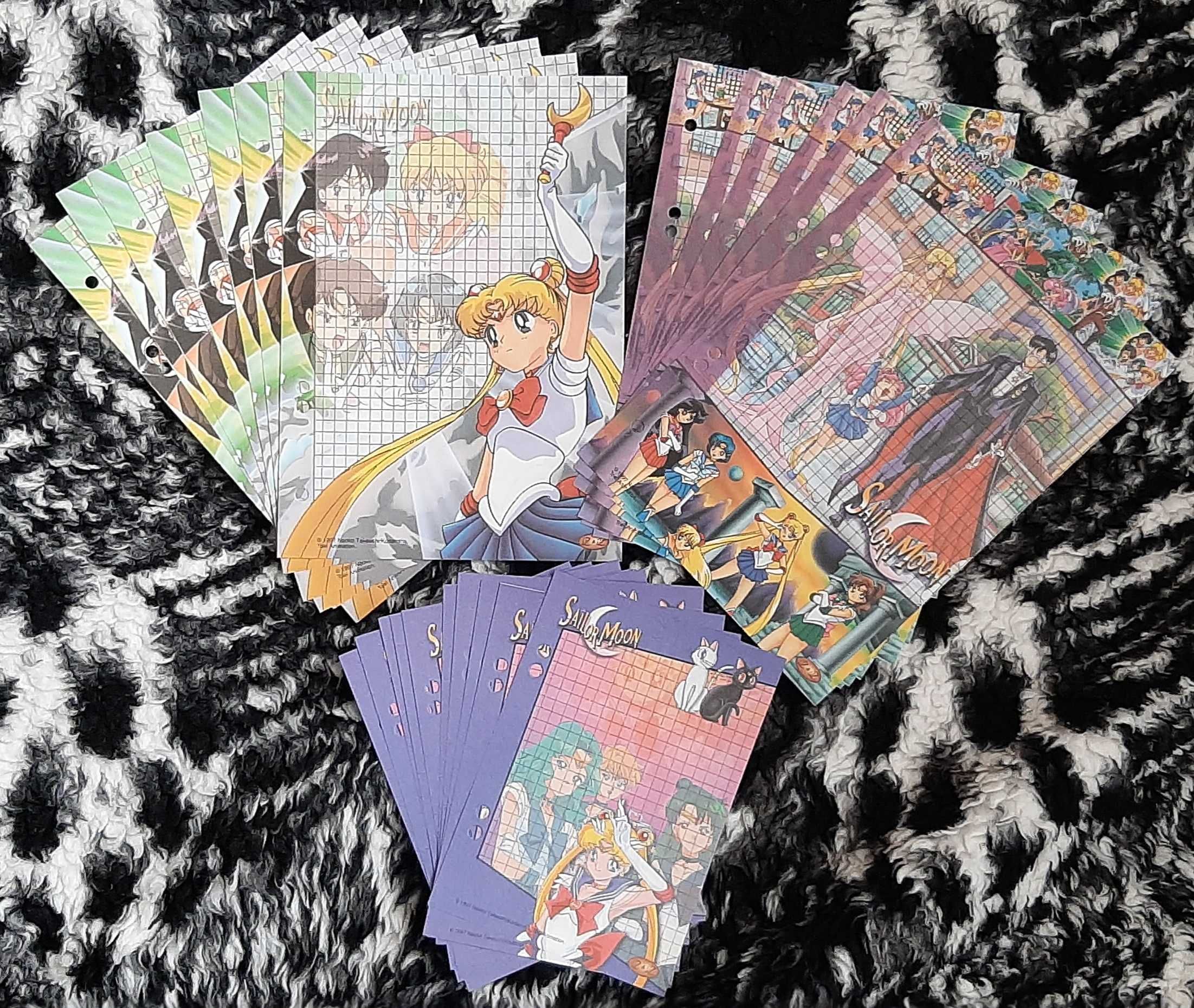 Sailor Moon / Czarodziejka z Księżyca - KARTECZKI do segregatora