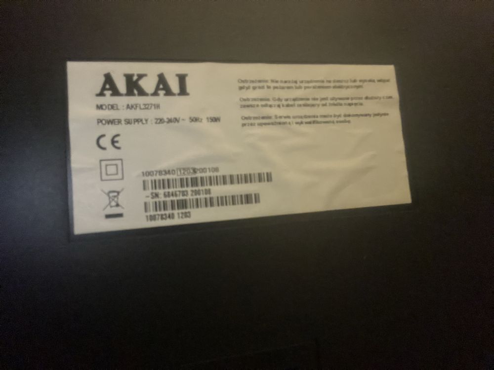 Telewizor akai sprawny