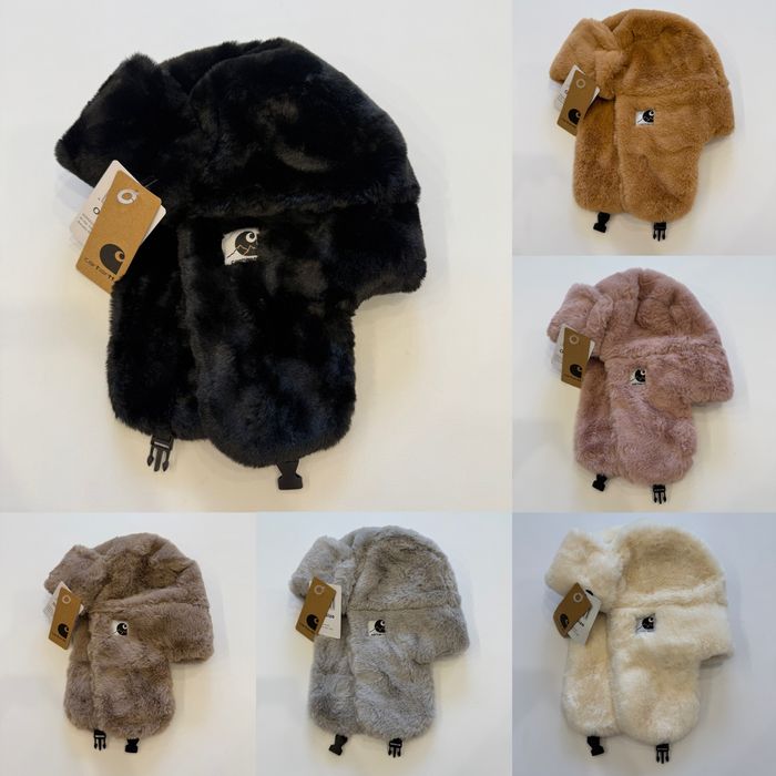 БЕЗ ПРЕДОПЛАТИ! Carhartt Wip шапка ушанка з мехом / кархартт вушанка