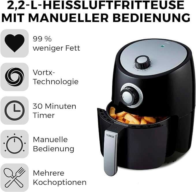 Frytkownica air fryer Tower T17023 VortX 1000 W