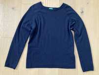 Sweter granatowy wełna kaszmir Benetton r. L