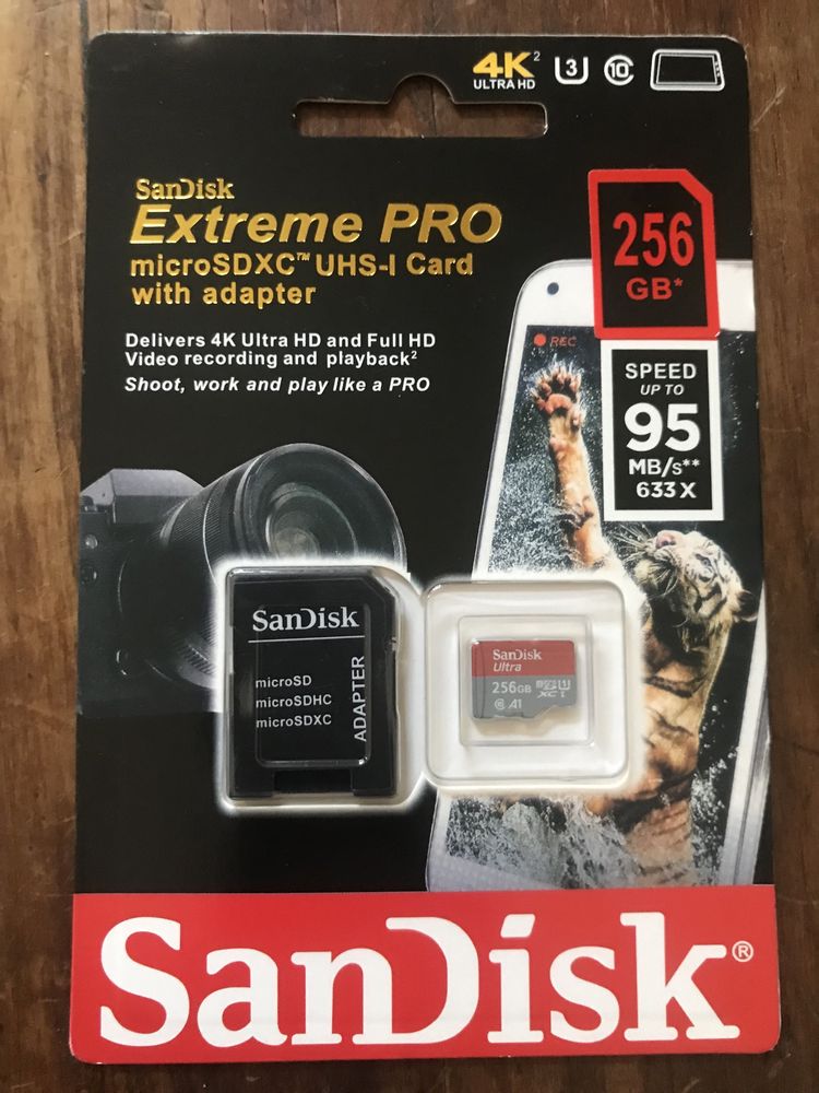 Micro SD c/ adaptador 256GB