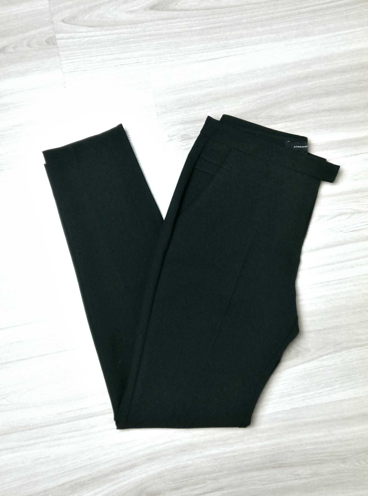Damskie czarne spodnie garniturowe galowe eleganckie Atmosphere 34