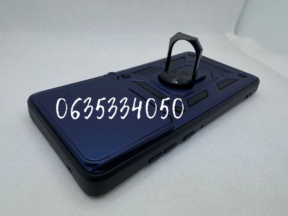 Чехол бампер для Motorola Edge 60 Fusion с кольцом под магнит