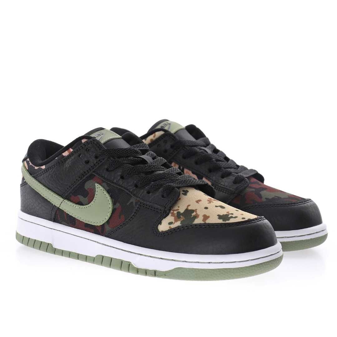 кожаные Nike Dunk Low Crazy Camo мужские кроссовки DH0957-001