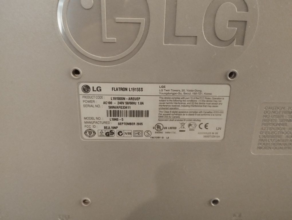 Monitor LG 19 polegadas