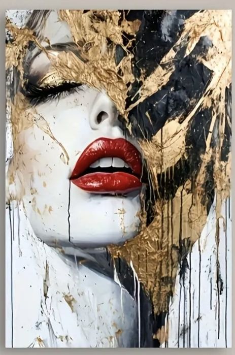 Nowoczesny obraz na płótnie 150x100 duży rama abstrakcja kobieta