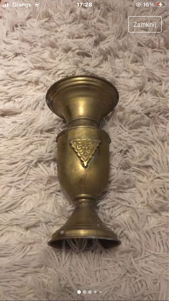 Flakon mosiądz 21 cm wysoki