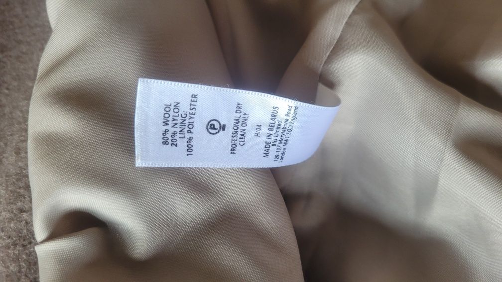 Płasz zimowy klasyczny 80%wełny