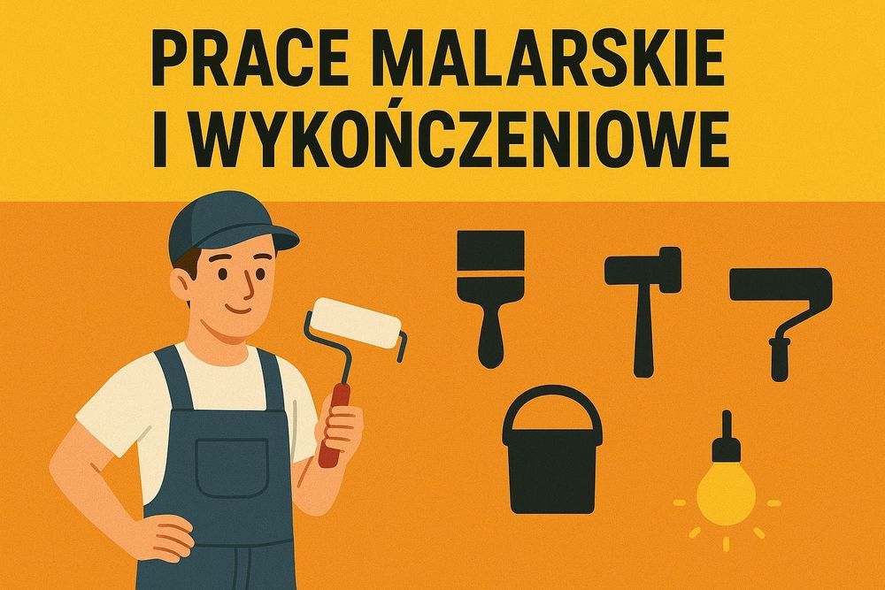 Malowanie, prace wykończeniowe, oświetlenie, sztukateria
