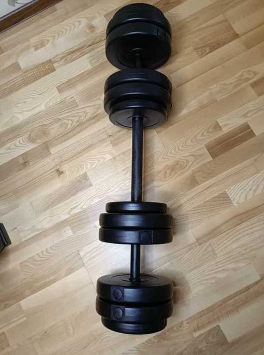 Гантели 2х26 + соединитель/переходник в штангу/комплект 52кг 3в1
