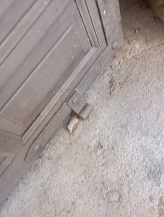 Podwójne drzwi garażowe drewniane