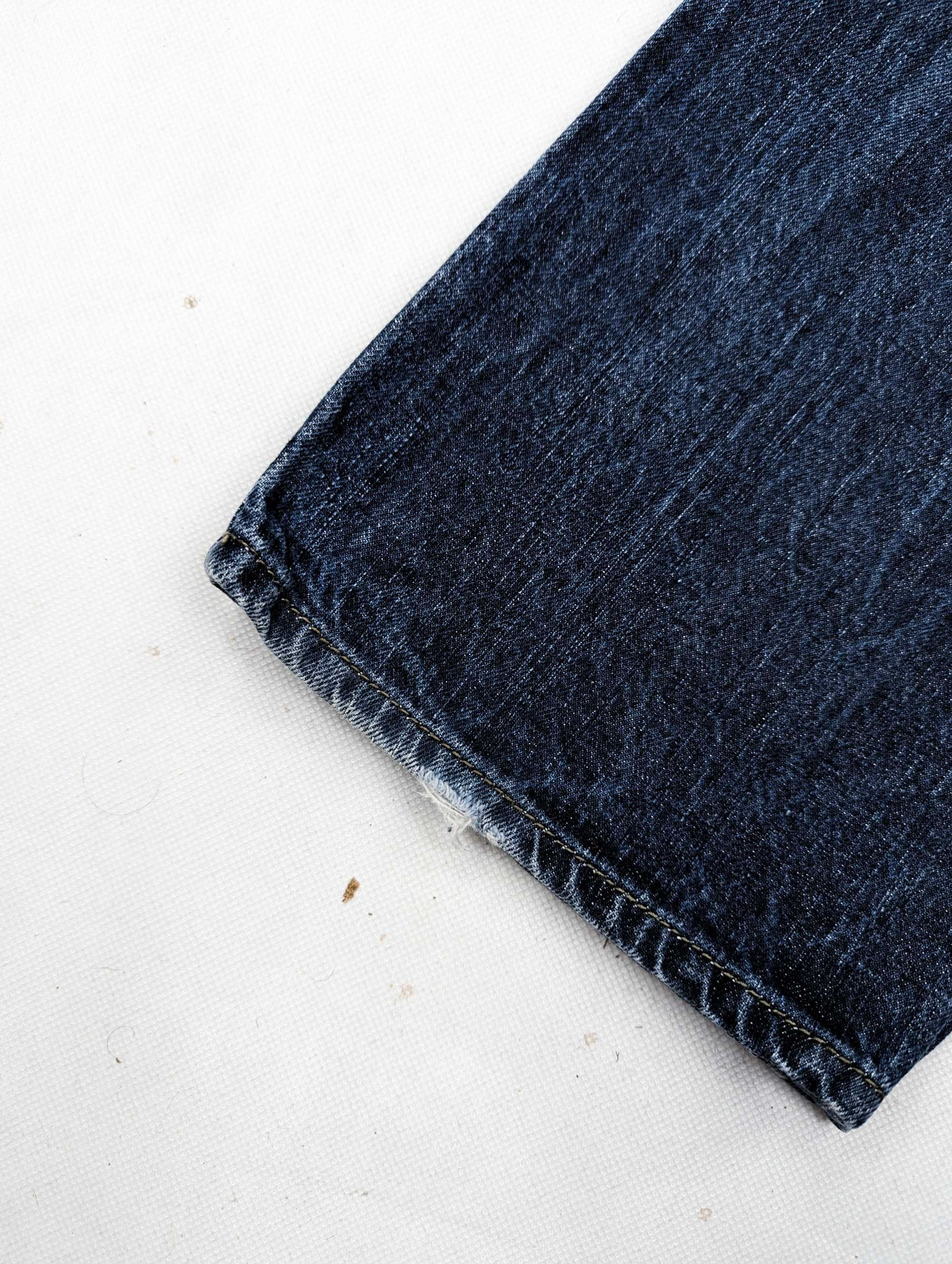Armani Jeans granatowe spodnie jeansy 32 S logo