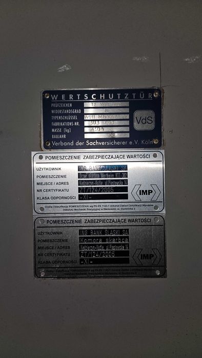 Drzwi skarbcowe Wertheim - pancerne - sejf - skarbiec